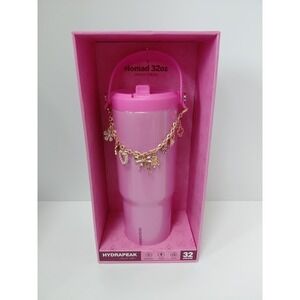 Hydrapeak Nomad 32OZ Hot‎ Pink Limited Charmed Edition H2O Bottle Gold Charm NEW
